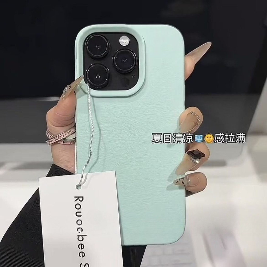 หรูหรายางนุ่มหนังกรณีเนื้อสําหรับ ไอโฟน 16 15 14 บวก 13 12 11 มือโปร X XS สูงสุด กันกระแทกหนาแข็งปก