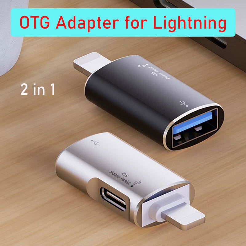 อะแดปเตอร์ OTG iOS เป็น USB 3.0 U Disk Reader ตัวแปลงหูฟังเสียงสําหรับโทรศัพท์มือถือ iOS