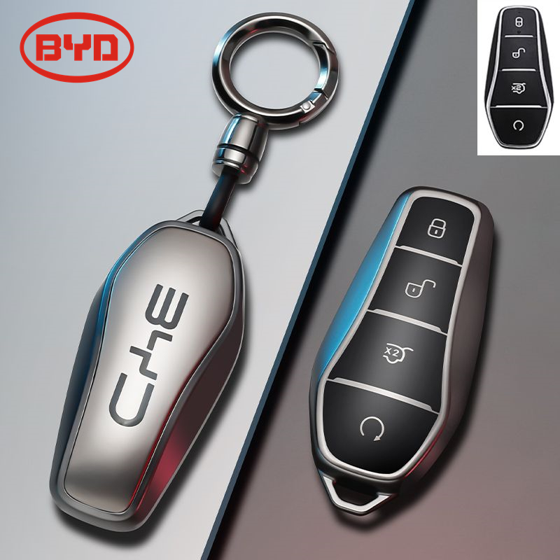 BYD shark 6 Atto2 selit 6 BYD M6 ปลาโลมา atto3 เคสกุญแจรถ ซีล โลมา มินิ ฝาครอบกุญแจรถ พวงกุญแจทรงกลม