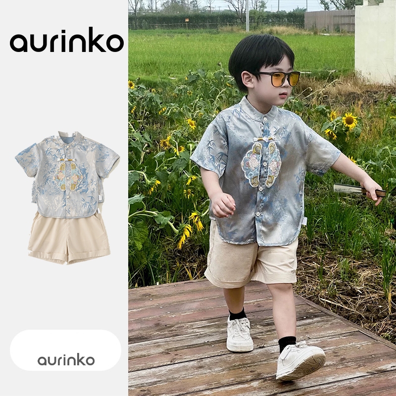 [3-11 ปี] CNY Hanfu ชุดเด็กตรุษจีน ชุดจีนเด็กชาย เสื้อตรุษจีนเด็กชาย ชุดกี่เพ้าเด็ก ชุดตรุษจีนเด็ก ตรุษจีน ชุดจีนเด็ก สีแดง คอจีน มีซิปข้