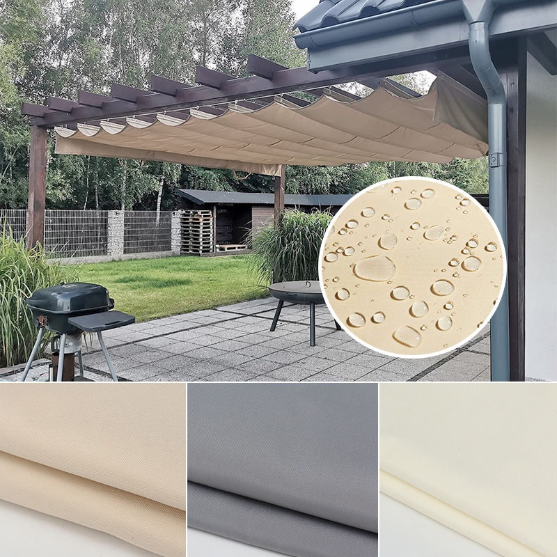 กว้าง 3/3.5/4M กันฝน Wave Telescopic Sail กันสาดกลางแจ้ง Anti-UV Patio Pergolas Sun Canopy Retractable Wave Sunsade สุทธิปรับแต่ง