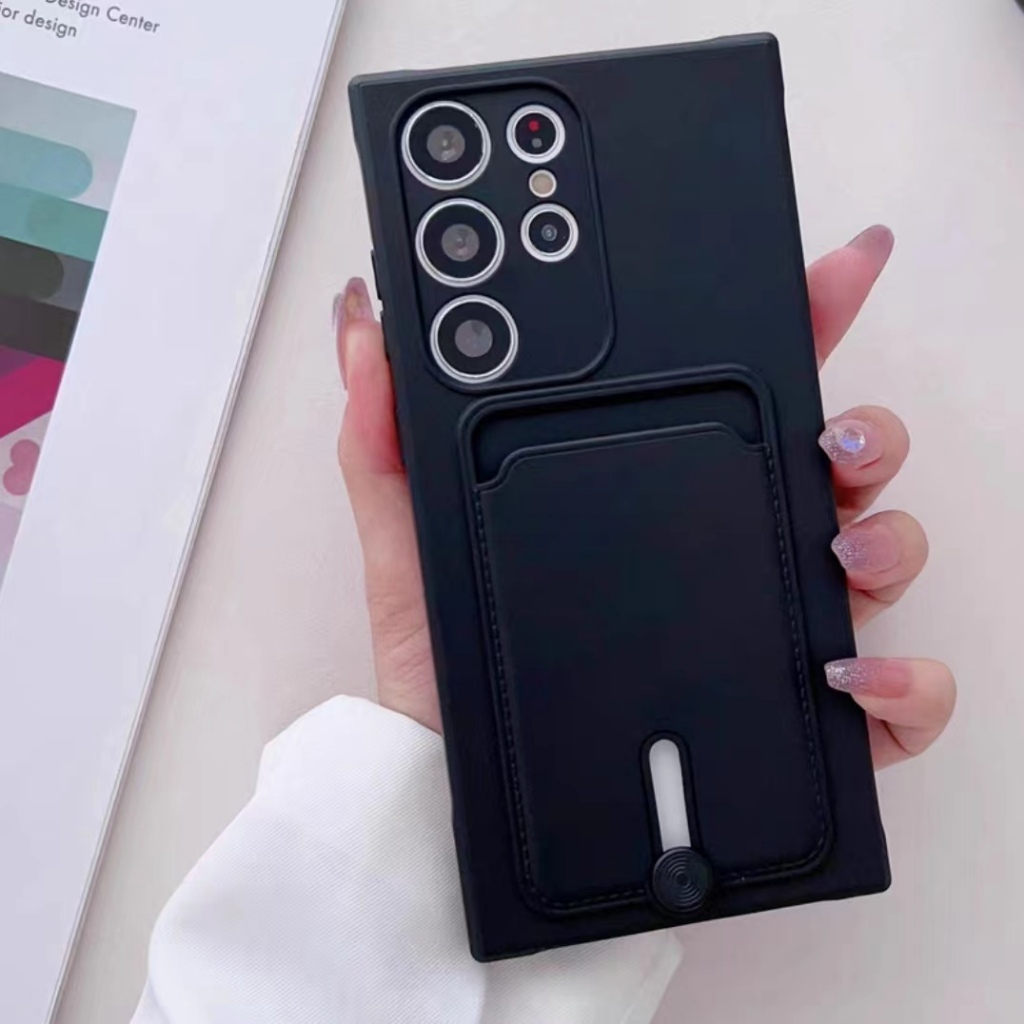Card Holder Design Samsung S26Ultraเคสโทรศัพท์S25Ultra S24+ เคสโทรศัพท์กันกระแทกเข้ากันได้กับSamsung