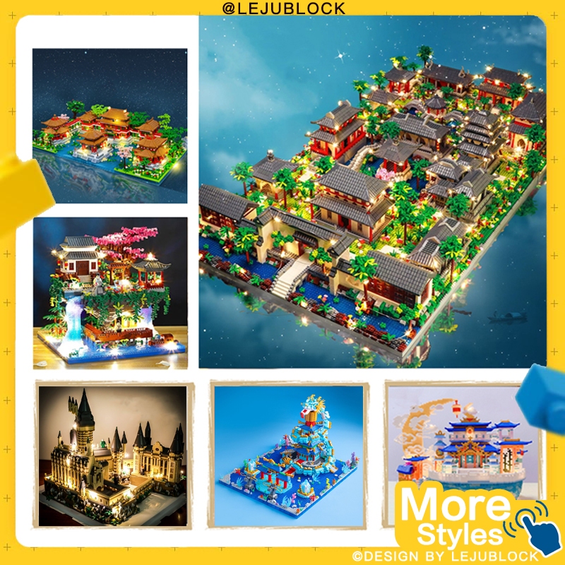 【🏰LEJUBLOCK💯】บล็อกตัวต่อปราสาทหินหงส์ใหม่ ของเล่นเด็ก นาโนบล็อก ตัวต่อ ของเล่น ของเล่นเด็กผู้ชาย สถา