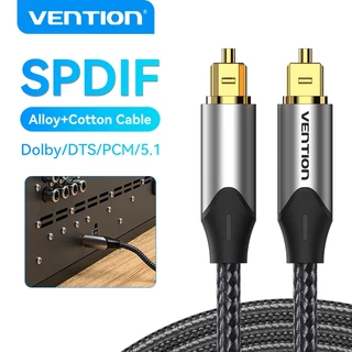 Vention สายสัญญาณเสียง Opitical Fiber Hi-Fi 5.1 Dolby อลูมิเนียมอัลลอยด์สําหรับทีวี PS4 คอมพิวเตอร์