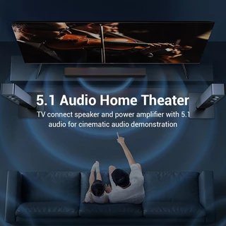 Vention สายสัญญาณเสียง Opitical Fiber Hi-Fi 5.1 Dolby อลูมิเนียมอัลลอยด์สําหรับทีวี PS4 คอมพิวเตอร์