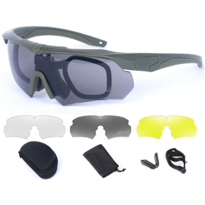 Cs ยุทธวิธี Bulletproof CS Goggles แว่นตาขี่ม้าทหารแฟนกลางแจ้งแว่นตานิรภัยป้องกันการระเบิด