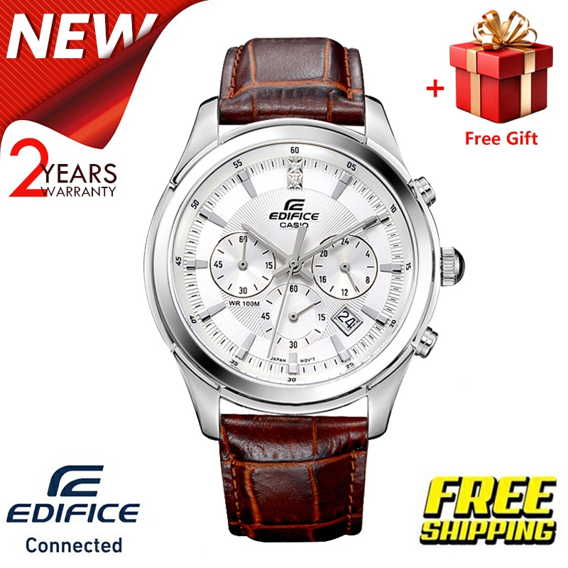 （สิงค้าขายดี）นาฬิกาคาสิโอ EDIFICE รุ่น Efr-517l-1a นาฬิกาผู้ชาย กันน้ำ รับประกัน 1 ปี