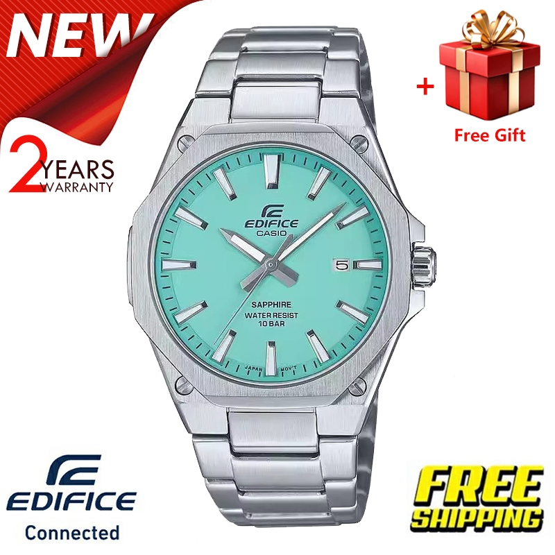 （สิงค้าขายดี）นาฬิกาคาสิโอ EDIFICE รุ่น EFR-S108D-3A นาฬิกาผู้ชาย กันน้ำ รับประกัน 1 ปี