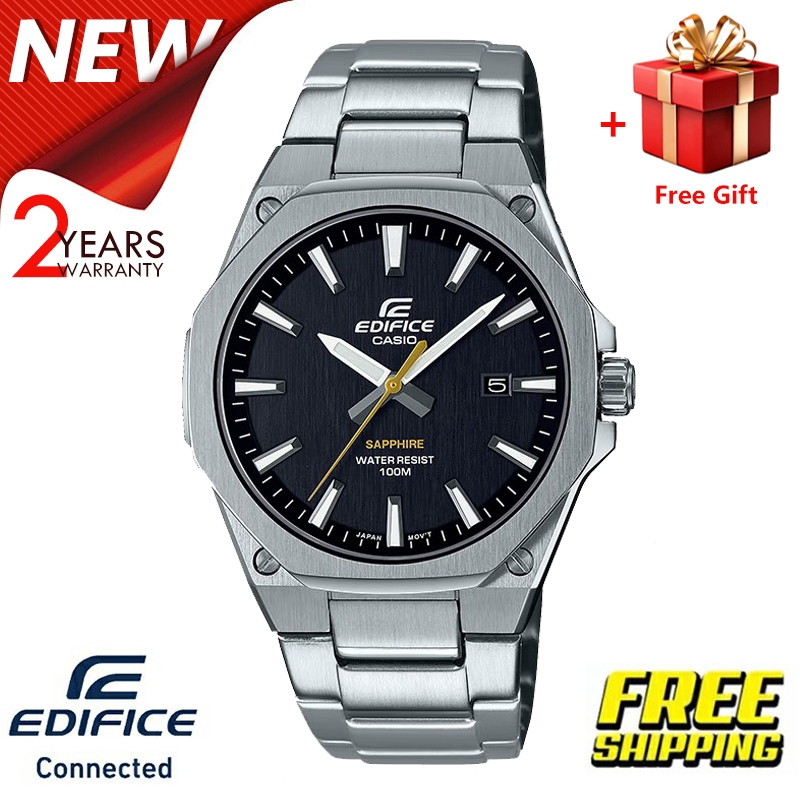 （สิงค้าขายดี）นาฬิกาคาสิโอ EDIFICE รุ่น EFR-S108YD-1A นาฬิกาผู้ชาย กันน้ำ รับประกัน 1 ปี