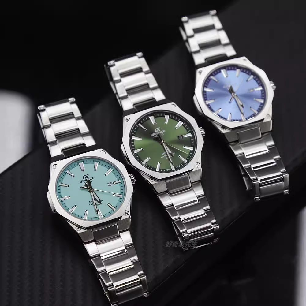 （สิงค้าขายดี）นาฬิกาคาสิโอ EDIFICE รุ่น EFR-S108YD-1A นาฬิกาผู้ชาย กันน้ำ รับประกัน 1 ปี