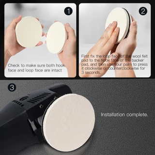 Uerglass Cerium Oxide Wool Polishing Pad 1PC สําหรับขัดแก้ว Rainbow Effect Removal แก้วคราบน้ําด่างกรด Frost Remover