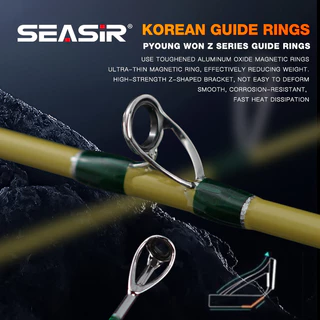 Seasir Silent Stream Ejection BFS 4 ส่วน Fihsing Rods คาร์บอนไฟเบอร์ Travel Rod Z-Type Guide แหวน 1.53/1.65M ลาก 4 กก. Lure น้ําหนัก 1-7g เสียงลูกบิดตกปลา Rods