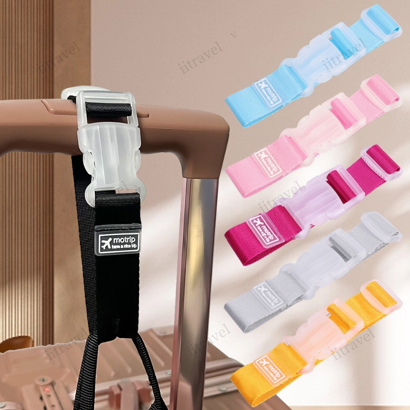 สายรัดกระเป๋าเดินทาง ไนล่อน หัวเข็มขัดปรับได้ อุปกรณ์เสริม สําหรับเดินทาง ผ้าไนล่อน ปรับได้ 1 ชิ้น