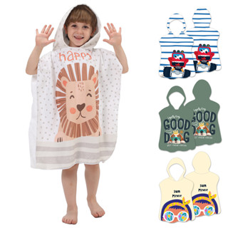 เด็กคลุมด้วยผ้าผ้าขนหนูอาบน้ําสัตว์การ์ตูนเด็กเสื้อคลุมผ้าขน…