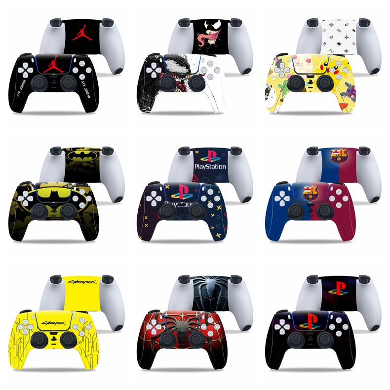 2 แพ็ค PS5 Controller Remote Skins Decal Wrap 40 สี Dualshock ด้านหน้าและกลับสติกเกอร์เต็มรูปแบบสําหรับ Playstation 5 DualSense Controllers
