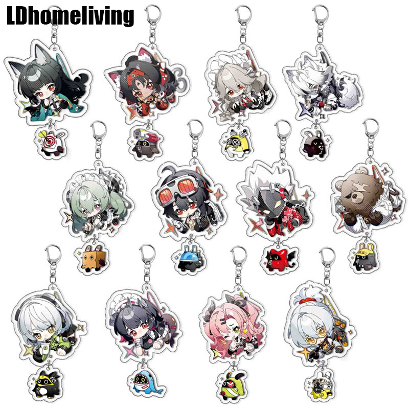 เกม Zenless Zone Zero พวงกุญแจ Miyabi Ellen ZZZ จี้อะคริลิค 2 in 1