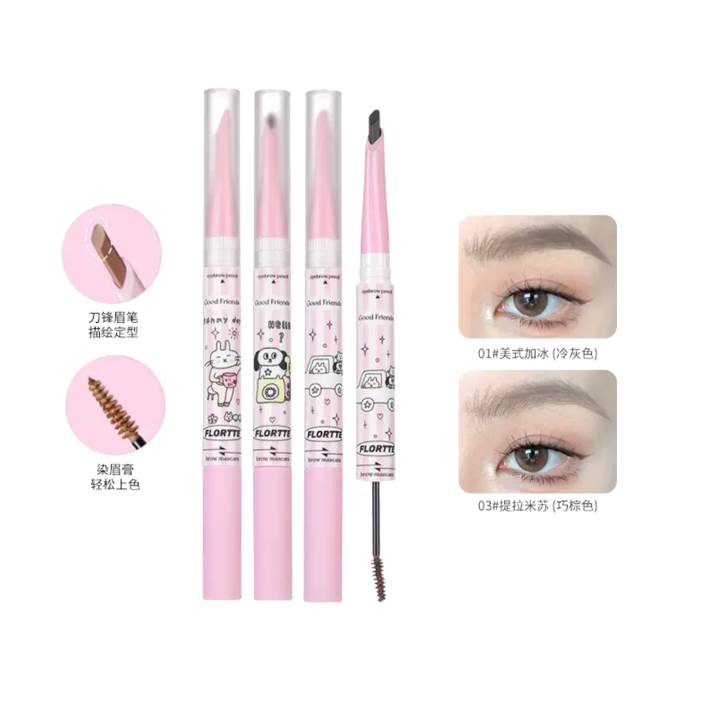 Flortte Good Friends Club Eyebrow Pencil & Brow Mascara
