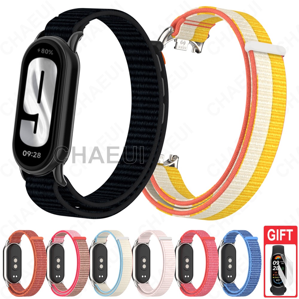 สายรัดไนลอนอุปกรณ์เสริมสําหรับ Xiaomi Mi Band 9 8 / Xiaomi Smart Band 9 8