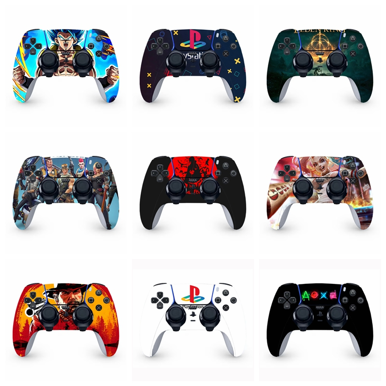 2 แพ็ค PS5 Wireless Controller Remote Skins Decal Wrap 40 สี Dualshock สติกเกอร์สําหรับ Sony Playstation 5 DualSense Edge Controllers