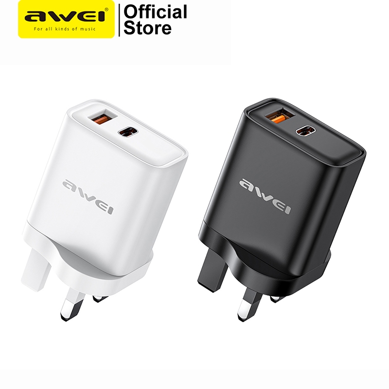 Awei PD81 ชาร์จเร็ว 22.5W อะแดปเตอร์ USB Type C สำหรับโทรศัพท์ 15