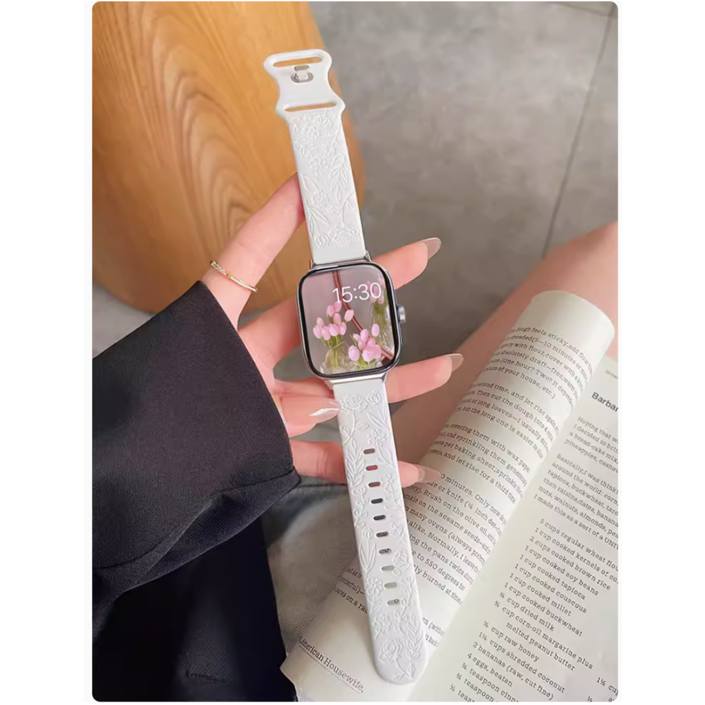 Carving Flower สาย Compatible For Redmi watch 5 Active สาย Redmi Watch 4 Strap Adjustable สาย Redmi watch 3 active Strap Mi band 8 pro สาย Bracelet Watchband Redmi watch 5 Active สาย Silicone Redmi Watch 4 สาย Accessories สาย Redmi watch 5 Lite Strap