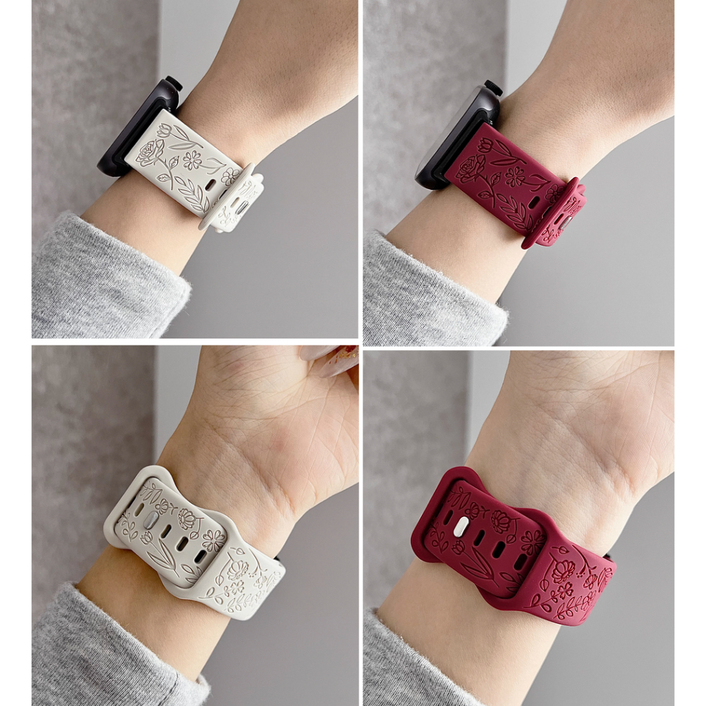 Carving Flower สาย Compatible For Redmi watch 5 Active สาย Redmi Watch 4 Strap Adjustable สาย Redmi watch 3 active Strap Mi band 8 pro สาย Bracelet Watchband Redmi watch 5 Active สาย Silicone Redmi Watch 4 สาย Accessories สาย Redmi watch 5 Lite Strap