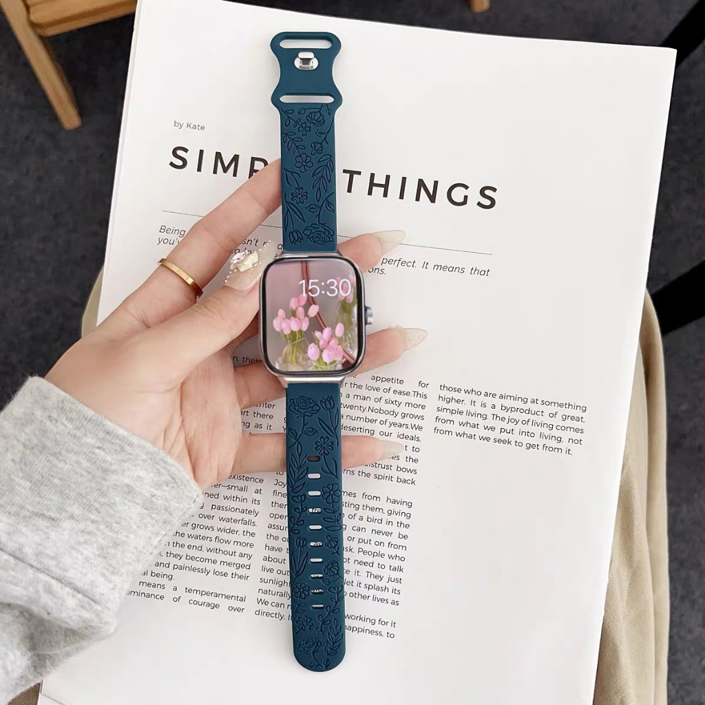 Carving Flower สาย Compatible For Redmi watch 5 Active สาย Redmi Watch 4 Strap Adjustable สาย Redmi watch 3 active Strap Mi band 8 pro สาย Bracelet Watchband Redmi watch 5 Active สาย Silicone Redmi Watch 4 สาย Accessories สาย Redmi watch 5 Lite Strap