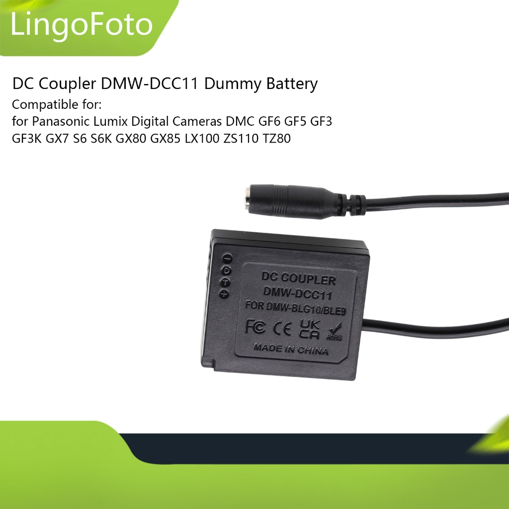DC Coupler DMW-DCC11 Dummy แบตเตอรี่สําหรับ Panasonic Lumix DMC-GF6 GF5 GF3 GF3K GX7 S6 ZS100 LX100 