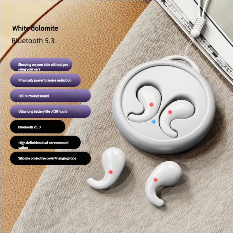 ขายร้อนP2-AIR แบบพกพา Mini Fit ซ่อนไร้สายบลูทูธ5.3 หูฟังแสงอัลตร้าและบาง Sleep Earb