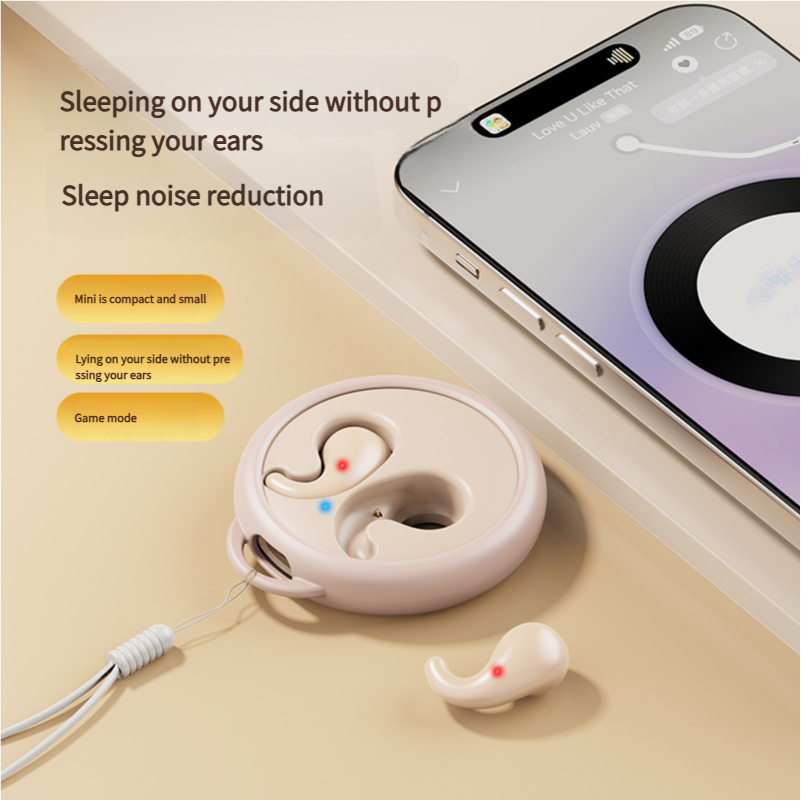ขายร้อนP2-AIR แบบพกพา Mini Fit ซ่อนไร้สายบลูทูธ5.3 หูฟังแสงอัลตร้าและบาง Sleep Earb