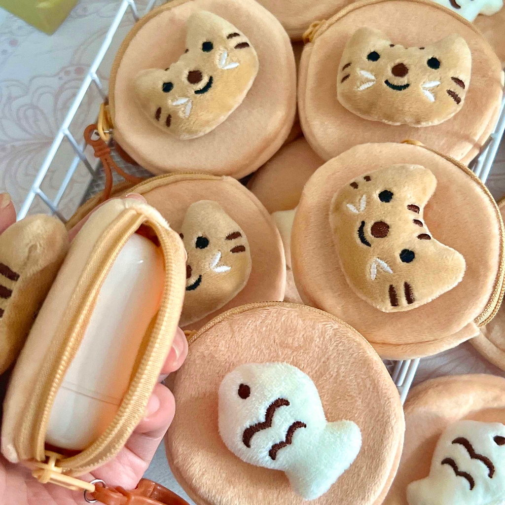 แมวน่ารักปลากระเป๋าสตางค์เหรียญนักเรียนการ์ตูนมินิกระเป๋าสตางค์หูฟังกระเป๋ากระเป๋าเก็บกระเป๋าจี้