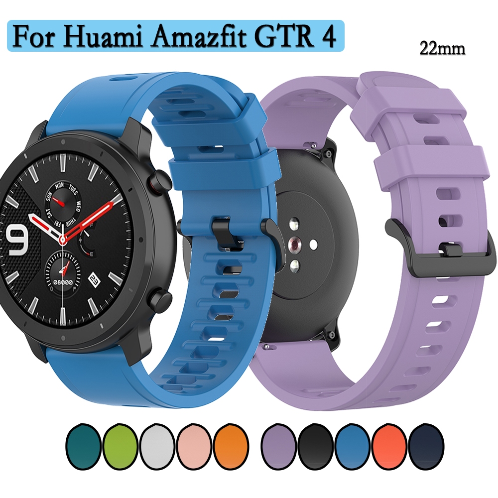 22 มม.สําหรับ Huami Amazfit GTR 4 สายนาฬิกาซิลิโคนสําหรับ Amazfit GTR 2e | สายรัดข้อมือ Amazfit Stratos 2 / 2S /3