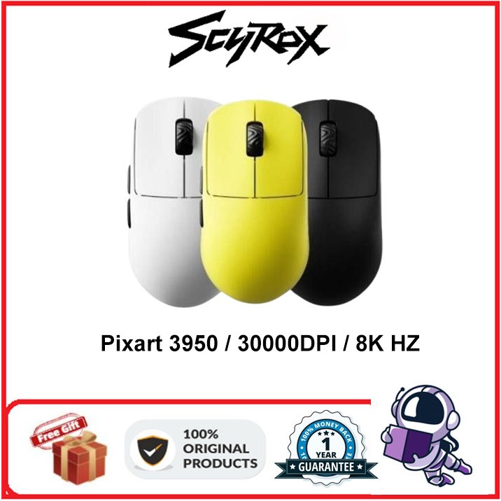 Scyrox V8 ไร้สาย pixart 3950 เมาส์น้ําหนักเบา 8K เซ็นเซอร์