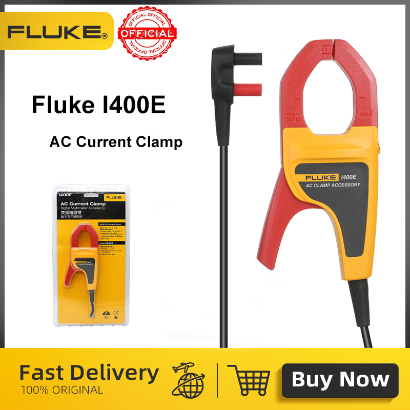 รับประกันหนึ่งปีFluke i400E แคลมป์กระแสไฟ AC สามารถจับคู่กับมัลติมิเตอร์ oscilloscope ใหม่ i400E 400