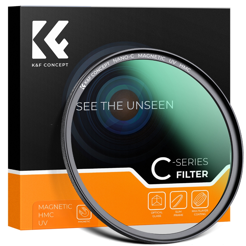 K&f Concept NANO-C 49mm-82mm Magnetic UV Filter ฟิลเตอร์เลนส์ป้องกันรังสีอัลตราไวโอเลตบางเฉียบ