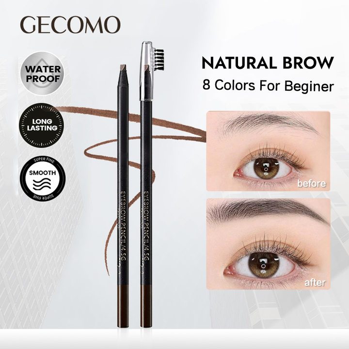 GECOMO ดินสอเขียนคิ้ว กันน้ํา ติดทนนาน ไม่เลอะ Eyebrow Pen