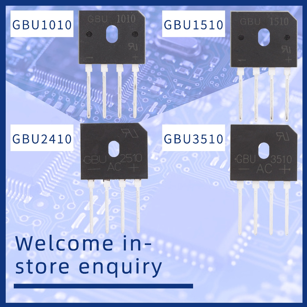 5pcs GBU1010 GBU1510 GBU2510 GBU3510 10A 15A 25A 35A 1000V Bridge Rectifier Diode Glass Passivated Single Phase Diode