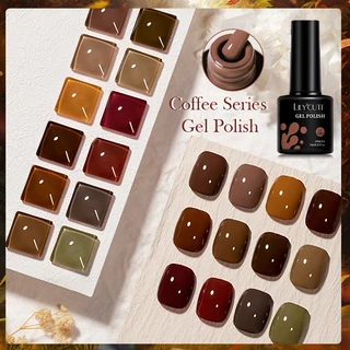 LILYCUTE 7ML สีน้ําตาล Earth กาแฟเล็บเจลสีน้ําตาลเข้มช็อกโกแลตสี Series Soak Off เล็บเจลเคลือบเงา