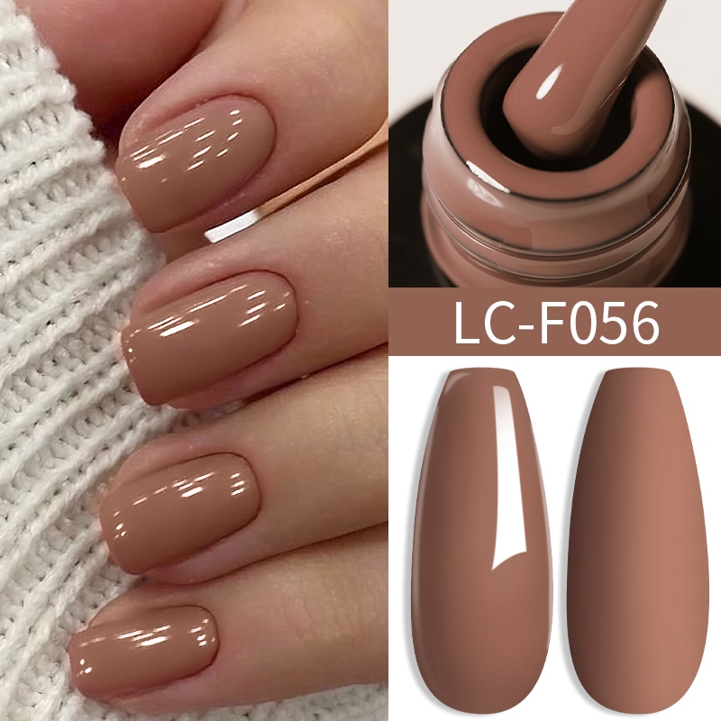 สีน้ําตาลเจลเล็บ Dark Coffee ช็อกโกแลตสี Series Soak Off Matte Top Coat เล็บเจลเคลือบเงา 7ML