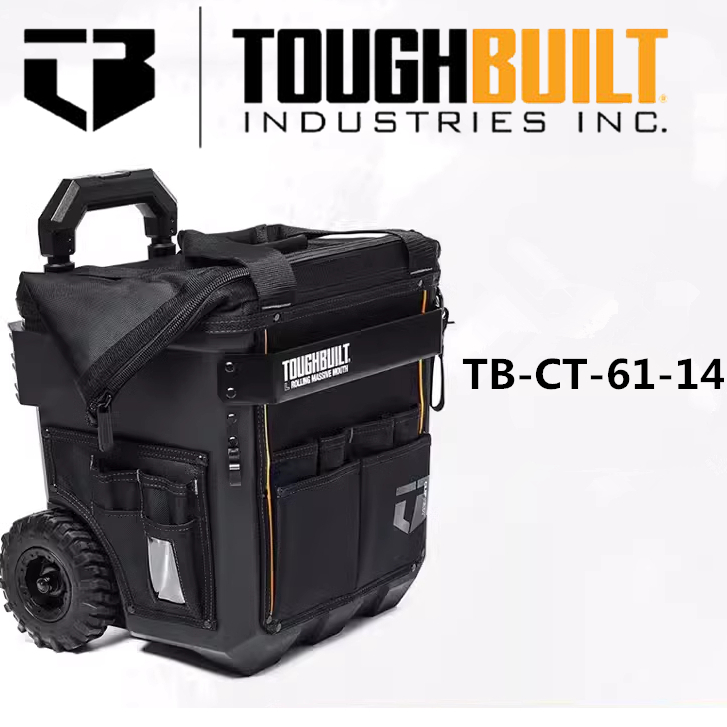Toughbuilt Repair รถเข็น Trailer Hard ด้านล่างเปิด 47 ซม. Tug ล้อกล่องไฟโหลด TB-CT-61-14