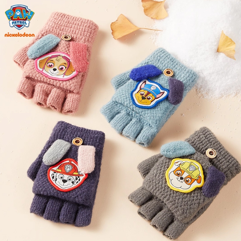 ถุงมือเด็ก Paw patrol ใส่แบบเปิดนิ้ว-ปิดนิ้วได้‼️ ถุงมือกันหนาวเด็ก ลิขสิทธิ์แท้