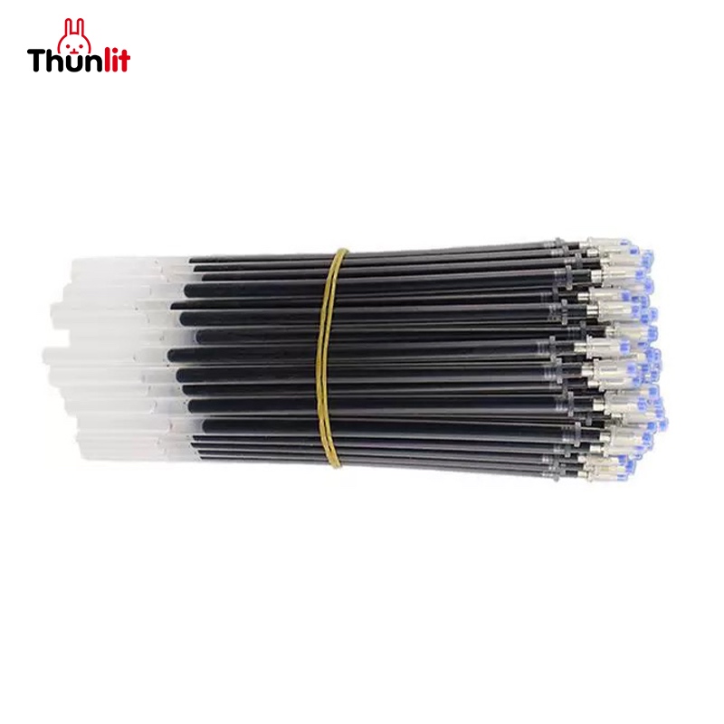 ปากกา Thunlit Gel Refill 50 ชิ้นขายส่งเครื่องเขียน 10 ชิ้นชุดเข็มสีดำ 0.5 มม