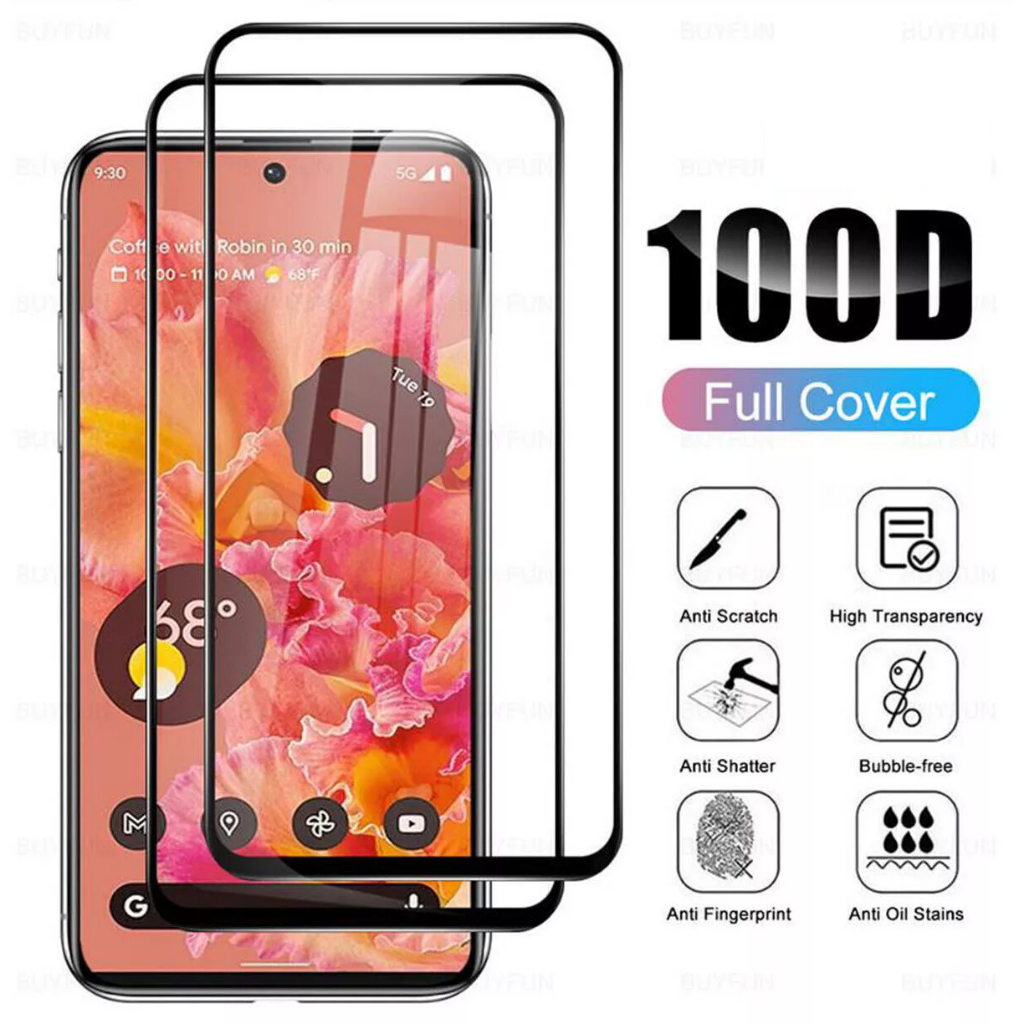 for Google Pixel 9 8 7 5 4 3 2 Pro XL 8A 7A 6A 5A 4A คลุมทั้งหมดป้องกันหน้าจอฟิล์มกระจกนิรภัย