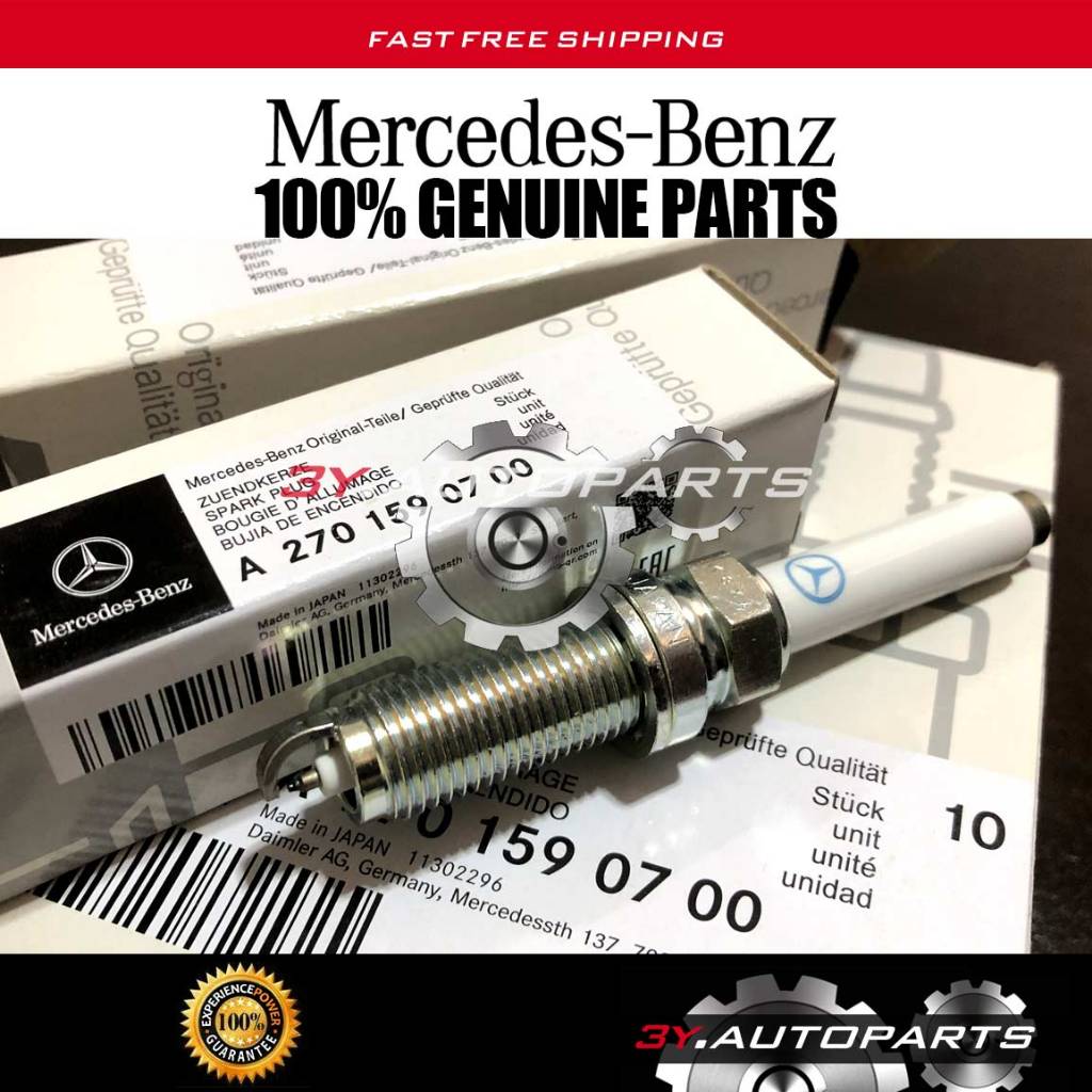 ของแท้ 100% A2701590700 (4 ชิ้น) MERCEDES-BENZ W176 W177 W242 W246 W205 C117 C118 C190 C218 W212 W213 X253 W222 100% ORIGINAL SPARK PLUG