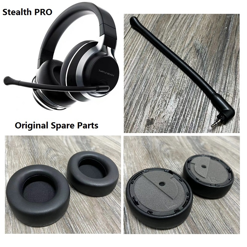 100% ชิ้นส่วนอะไหล่ต้นฉบับสําหรับ Turtle Beach Stealth PRO หูฟังเปลี่ยนหูฟังหูฟังหูฟังไมโครโฟน
