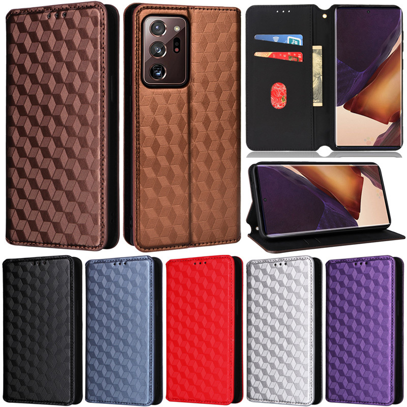 Slim กระเป๋าสตางค์ฝาครอบหรูหรา สําหรับ Samsung Galaxy S20 FE, S21 FE, S21 Ultra, S20 Ultra, Note 20 Ultra, Note 10+, S21 Plus, S20 Plus, S10 Plus, S9 Plus