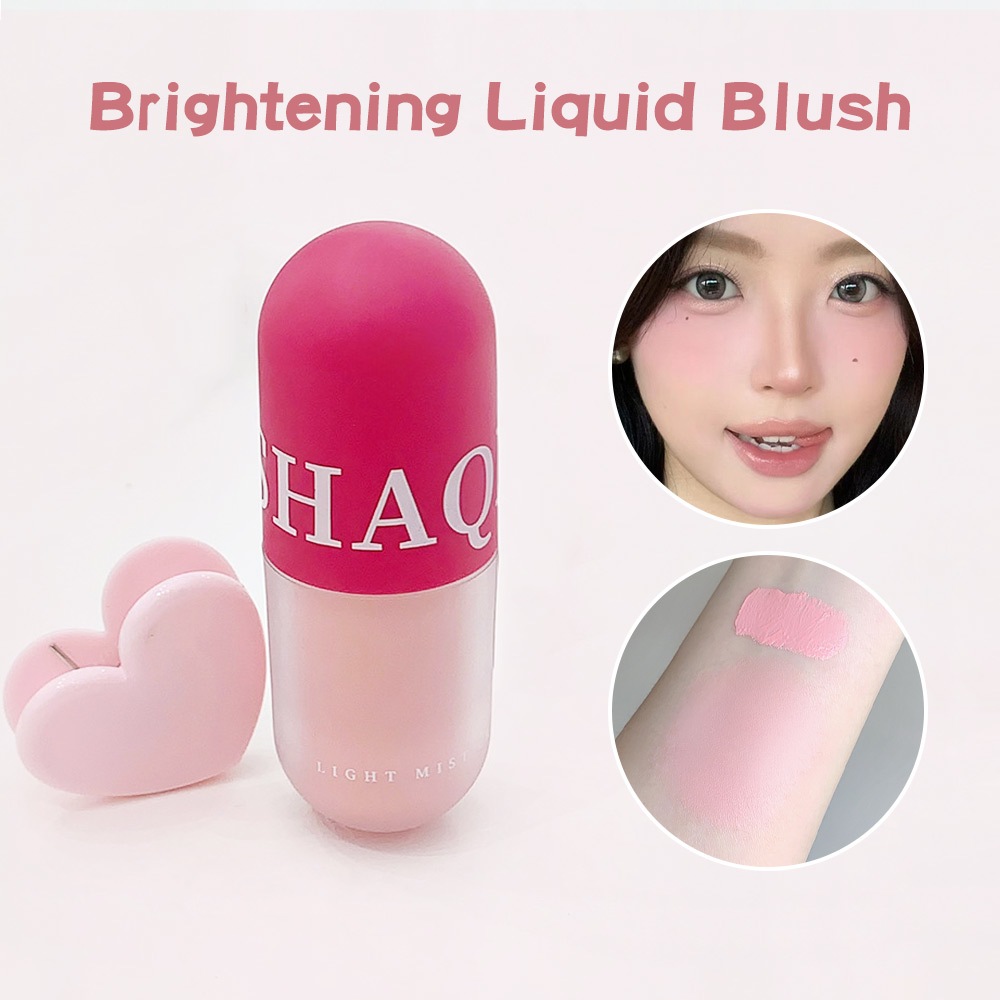 Gecomo Brightening Blush Liquid, Cold White Skin Natural Blusher Whitening Looking Blush, Korean Blush Pink Cheek