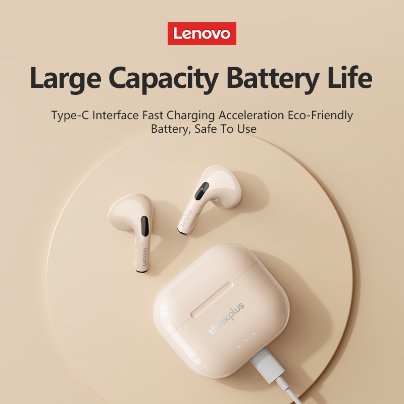 Lenovo LP40 Pro TWS หูฟังบลูทูธชุดหูฟังไร้สายกีฬาลดเสียงรบกวนหูฟังTouch Control 250mAH HDสเตอริโอ Latencyต่ําหูฟังสําหรับเล่นเกมบลูทูธ 5.3 - รูปที่ 2