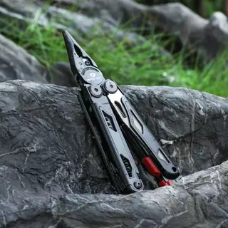 MOSSY OAK คีมอเนกประสงค์ 19-in-1 สแตนเลสสตีลเครื่องมือ EDC พร้อมไขควงแขน Self-locking พร้อม Sheath-Perfect สําหรับการตั้งแคมป์กลางแจ้งพร้อมกระเป๋า
