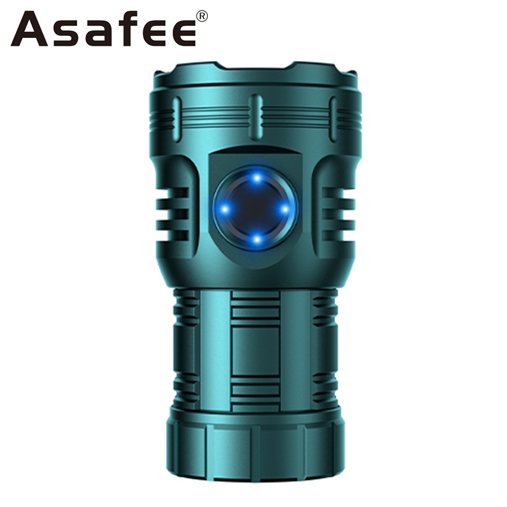 Asafee F80 3000LM ไฟฉายยุทธวิธี ขนาดเล็ก 8*XPG LED สว่างมาก พลังงานสูง 8 โหมด แบบพกพา ชาร์จ Type-C IPX4 กันน้ํา สําหรับตั้งแคมป์